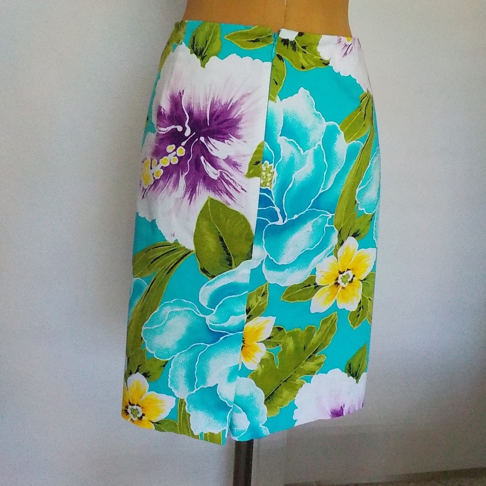 Jones NY Tropical Stretch Straight Skirt